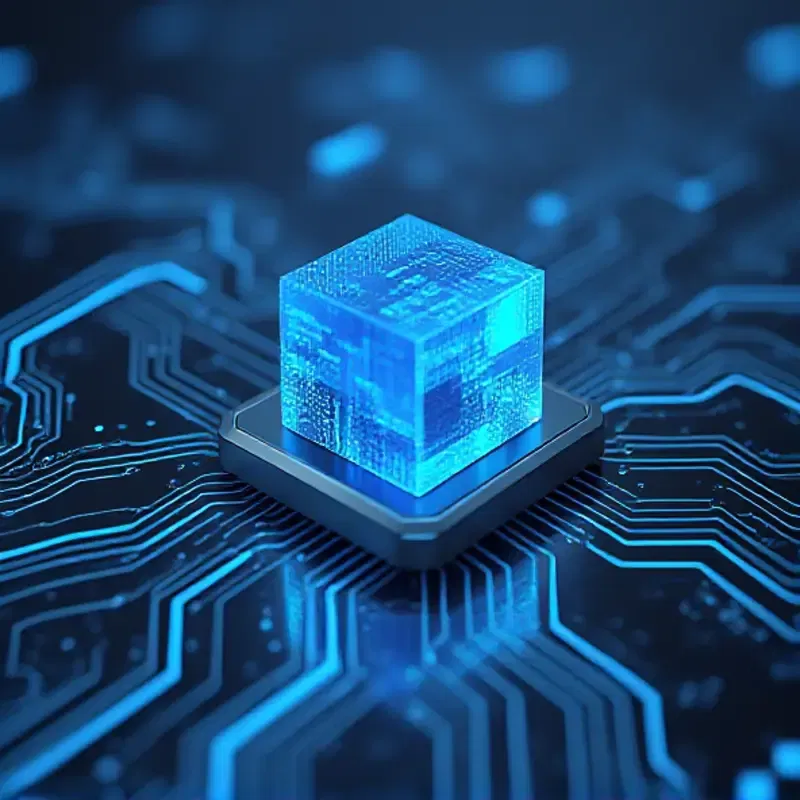 Business Continuity Planning Disaster Recovery glowing cube.